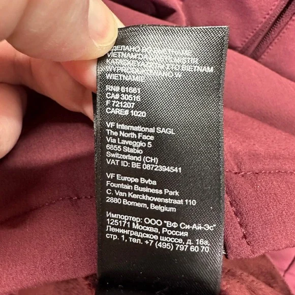 The North Face TNF Shelbe Raschel Fleece Jacket Womens Small Burgundy WindWall - Picture 11 of 12